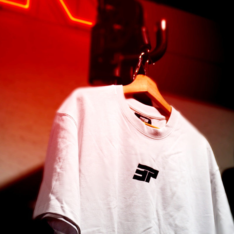 White Staple Tee