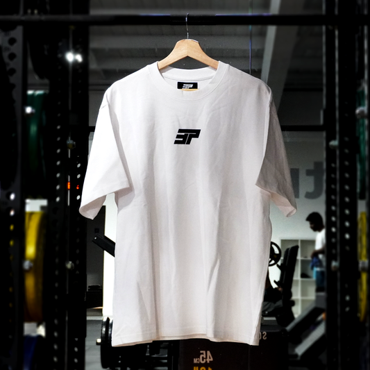 White Staple Tee